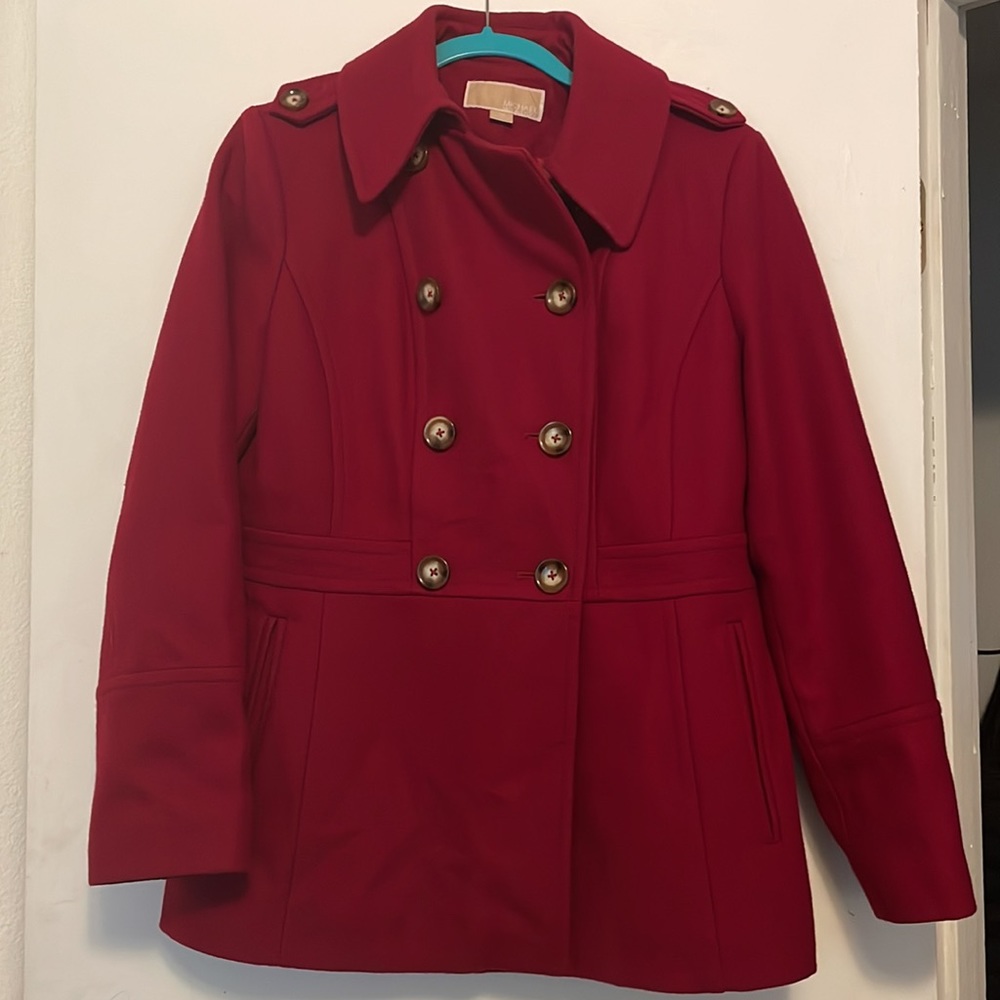 Michael Kors Peacoat Wool Blend in Cranberry